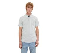 TOM TAILOR 1035900 Polo brodé avec Logo, 30898-Ice Blue Offwhite Two Tone, M Homme