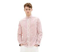 TOM TAILOR 1036219 Chemise rayée, 31787-Red Off White Stripe, L Homme