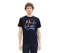 TOM TAILOR 1036322 T-Shirt imprimé été, 10668 - Sky Captain Blue, M Homme