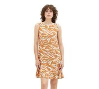TOM TAILOR 1037234 Robe, 31758 - Brown Abstract Leaf Design, 36 Femme