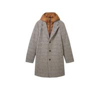TOM TAILOR 1037348 Manteau de Laine, 32523 - Beige Brown Wool Check, L Homme