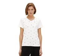 TOM TAILOR 1037404 T-Shirt, 32650-Design Oiseau Blanc, L Femme