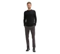 TOM TAILOR 1037547 Pantalon Chino Travis Slim, 36160-Gris et Noir Zig Zag Structure, 32W x 34L Homme