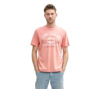 TOM TAILOR T-Shirt rose / rouge foncé / blanc cassé, Taille L