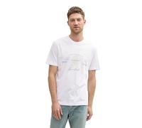 TOM TAILOR 1037735 T-Shirt, 13308-Blanc 1, XL Hommes