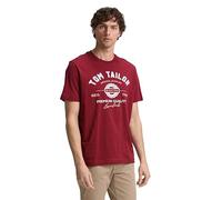 TOM TAILOR 1037735 T-Shirt, 25652-burned Cordovan Red, L Hommes