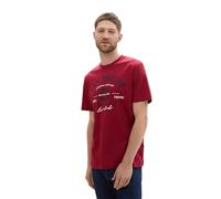 TOM TAILOR 1037735 T-Shirt, 35930-Rouge Profond, M Hommes