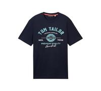 TOM TAILOR 1037735 T-Shirt Homme, 10302 - Bleu Foncé, XL