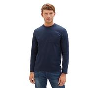 TOM TAILOR 1037849 T-Shirt à Manches Longues, 10668 - Sky Captain Blue, M Homme