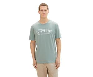 TOM TAILOR 1037982 T-Shirt, 12960-Dark Smoke Green, M Homme