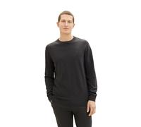 TOM TAILOR 1038426 Sweater, 10617-Mélange de Gris Noir, L Homme