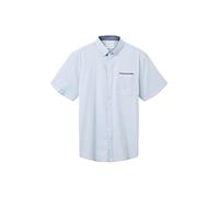 TOM TAILOR 1038458 Chemise, 29633-Structure à Pois Bleu Clair, L Homme