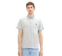 TOM TAILOR 1038532 Polo, 30869-Ice Blue Offwhite Finestripe, XL Homme