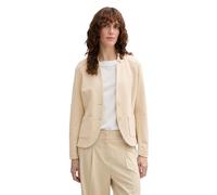 TOM TAILOR 1038703 Blazer Basique Ottoman avec Poches, 21650-Beige d'été, S Femmes