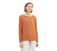 TOM TAILOR 1038728 T-Shirt à Manches Longues, 32403-Or Flamme Orange mélangé, XL Femme
