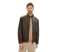 TOM TAILOR 1038917 Veste en Cuir synthétique, 30513-Cuir Buffalo Brown, M Homme