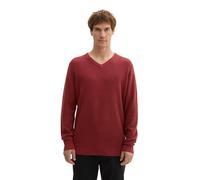 TOM TAILOR 1039806 Pull-Over, 35676-burgundy Dark Red Melange, L Homme