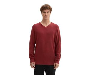 TOM TAILOR 1039806 Pull-Over, 35676-burgundy Dark Red Melange, L Homme
