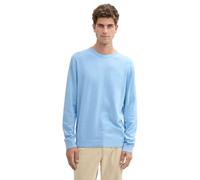 TOM TAILOR 1039810 Pull en Tricot à col Rond, 37092-sky Blue Dark Melange, XL Homme