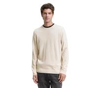 TOM TAILOR 1039810 Pullover, 38677-Soft Buttercream Melange, XL Homme, 38677 - Soft Buttercream Melange, XL