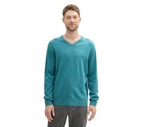 TOM TAILOR 1039811 Pull-Over Homme, 36299 - Bright Teal Melange, L