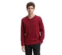 TOM TAILOR 1039811 Pull-Over Homme, 38762 - Dark Samba Red Melange, XXL