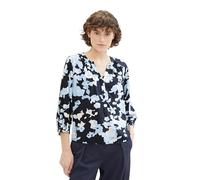 TOM TAILOR 1040308, Blouse Femme, 34757 - Blue Geometric Print,