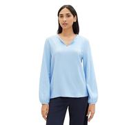 TOM TAILOR 1040546 T-Shirt à Manches Longues, 34913-Blue White Thin Stripe, XL Femme