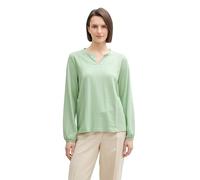 TOM TAILOR 1040546 T-Shirt à Manches Longues, 38178-Mid Green White Thin Stripe, XL Femmes