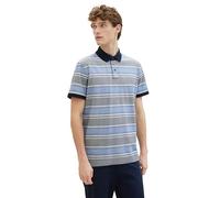 TOM TAILOR 1040917 Polo, 35040-Sure Blue Multi Stripe, L Homme