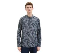 TOM TAILOR 1040964 Chemise, 34725-Motif Feuille de Palmier Marine, M Homme