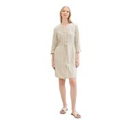 TOM TAILOR 1041204 Robe, 35211-beige offwhite Stripe, 40 Femme
