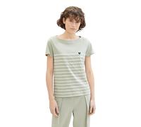 TOM TAILOR 1041289 T-Shirt, 34895-Vert désert, S Femme