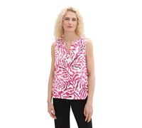 TOM TAILOR 1041573 Chemisier Basique avec imprimé intégral, 35309 - Rose Cut Palmtree Design, XXL Femmes