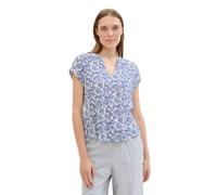 TOM TAILOR 1041690 Chemisier d'été Basique, 35308-White Palm Design Minimal, 38 Femmes