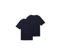 TOM TAILOR 1042385 Lot de 2 t-Shirts Basiques, 10302-Dark Blue, XXL Hommes
