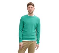 TOM TAILOR 1042453 Pull-Over, 37437-Bright Jade Green Melange, M Homme