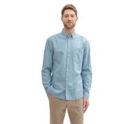 TOM TAILOR 1042640 Chemise, 36442-Tropical Teal Chambray, M Hommes