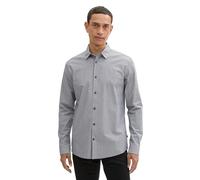 TOM TAILOR 1042668 Chemise, 36040-Bleu Marine/Blanc Fin à Carreaux, M Hommes