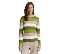 TOM TAILOR 1042952 Pull-Over, 38579-Big Green Knit Stripe, XL Femme