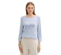 TOM TAILOR 1043103 T-Shirt, 35896-Preppy Jean Blue Melange, L Femmes