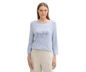 TOM TAILOR 1043103 T-Shirt, 35896-Preppy Jean Blue Melange, L Femmes