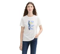 TOM TAILOR 1043104 T-Shirt, 10320-Soft Clear White, XL Femmes