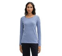 TOM TAILOR 1043134 T-Shirt à Manches Longues, 36138-Calm Blue Navy Stripe, XL Femmes