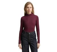 TOM TAILOR 1043142 T-Shirt à Manches Longues, 16427-Bordeaux Red, S Femmes