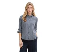 TOM TAILOR 1043213 Blouse, 37186-printed Blue White Minimal, 38 Femmes