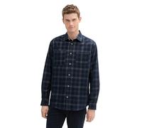 TOM TAILOR 1043797 Chemise, 36631-navy Dark Corduroy Check, XL Hommes
