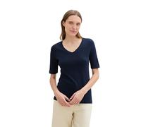 TOM TAILOR 1043836 T-Shirt, 10668 - Sky Captain Blue, XS Femmes