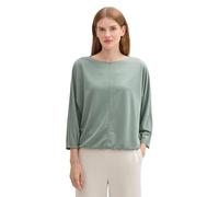TOM TAILOR 1044148 T-Shirt, 36835-green heringbone Structure, XL Femmes