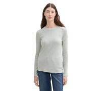 TOM TAILOR 1044150 T-Shirt à Manches Longues, 24775-Pale Bark Green Melange, M Femmes